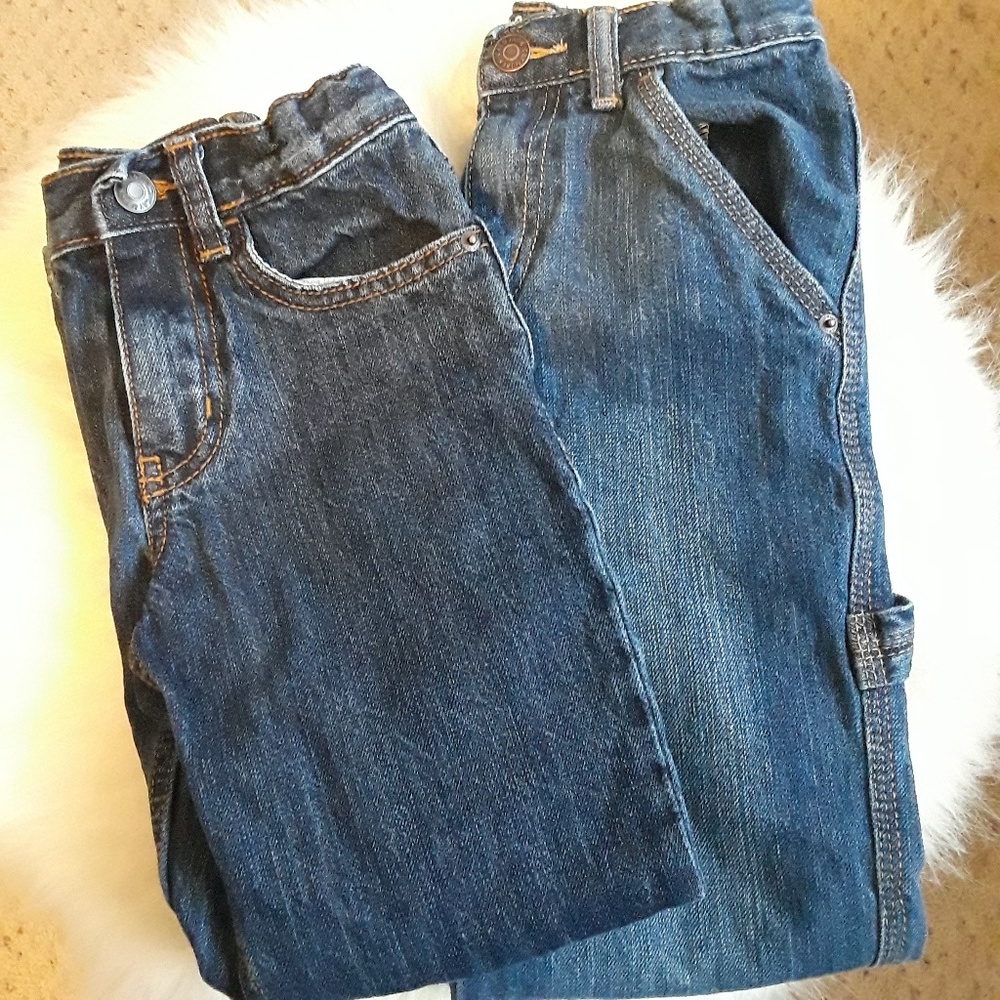 2 Pairs of Cat & Jack Boys Adjustable Wasit Jeans